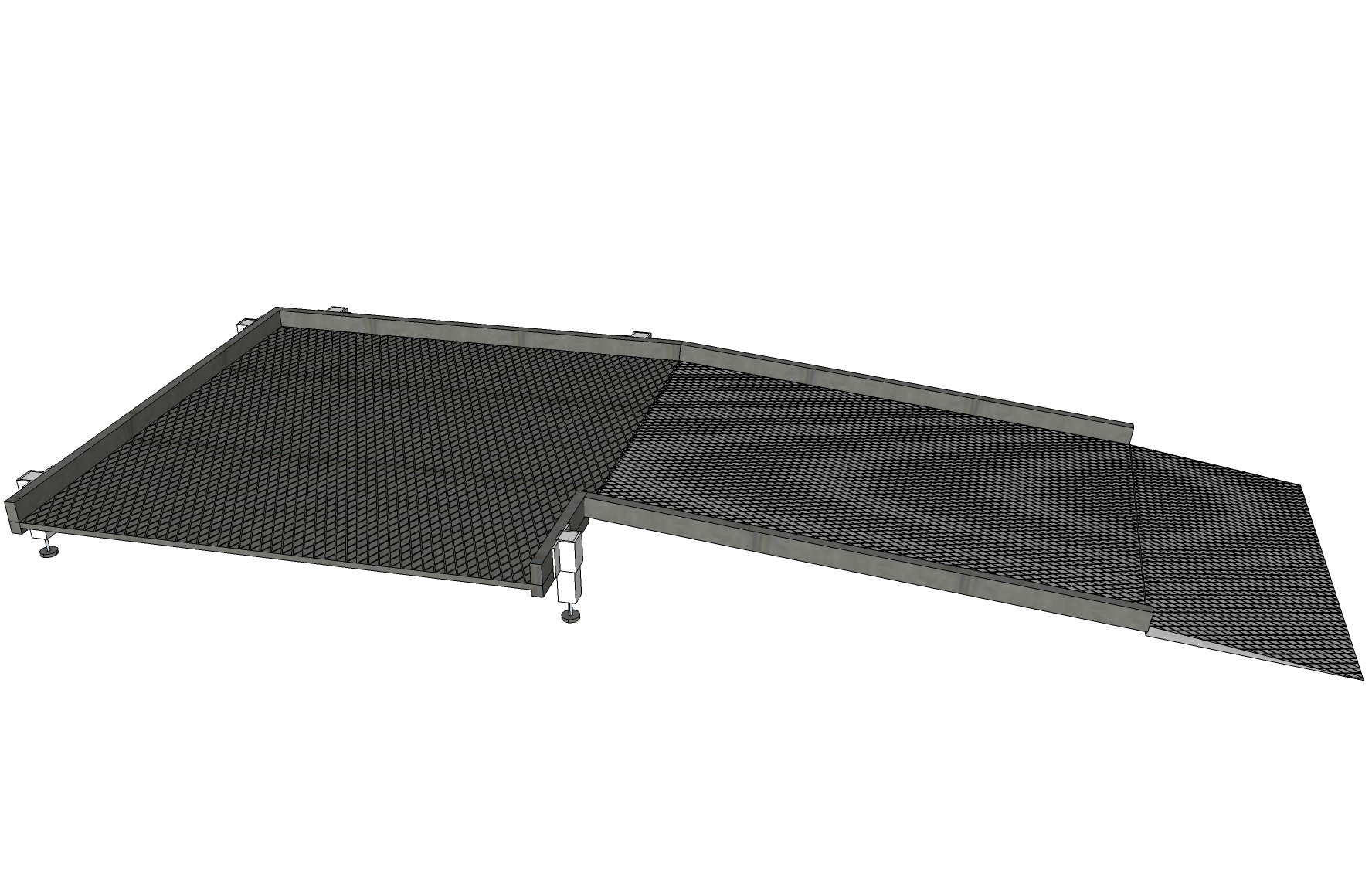 Système de rampes de 900mm sans main courante