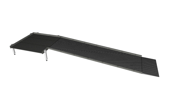 Représentation kit modulaire rampe d'accès