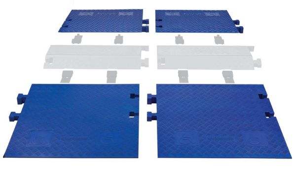 Rampes pour fauteuil roulant haute visibilité en bleu
