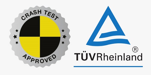 Crash test and TUV logo